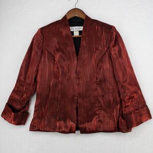 J.R. Nites by Caliendo Red Jacket Tank Set Womens 6 Bustier Formal Iridescent